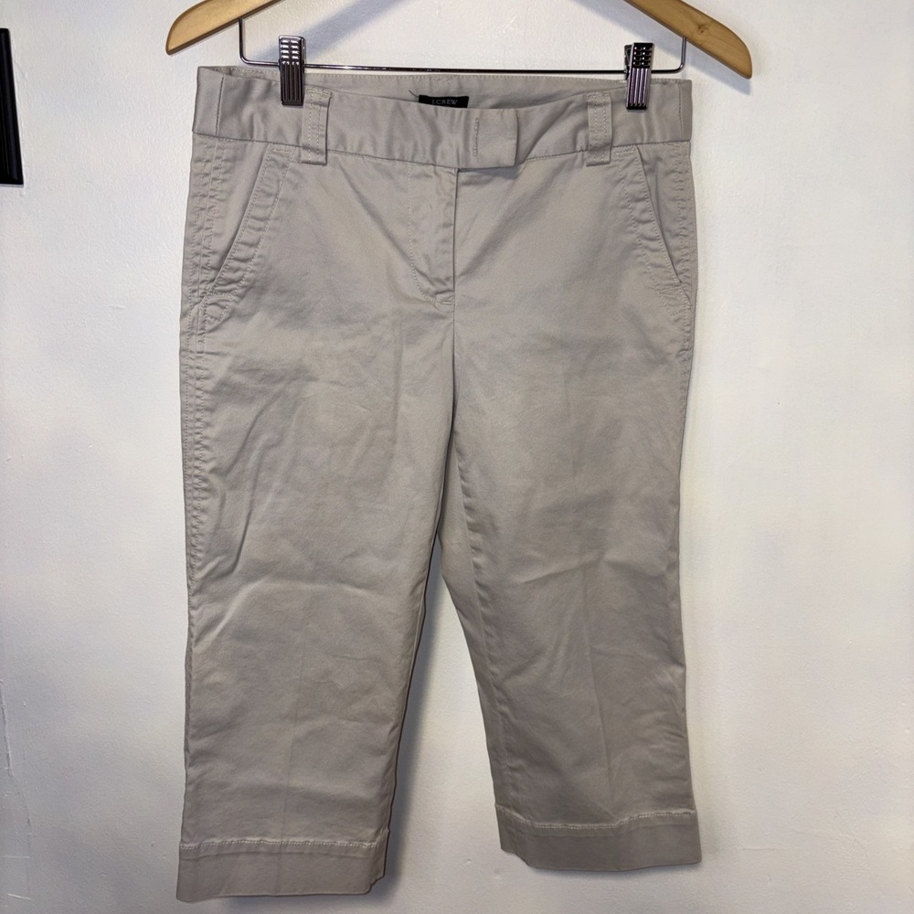 J.CREW Favorite Fit Cropped Cotton Stretch Beige Jeans Size 2